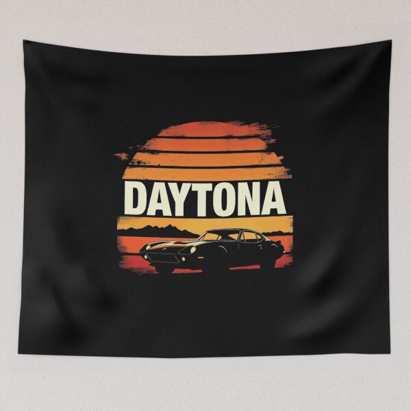 Item preview, Daytona Retro Sunset Classic Racing Car Graphic Tee designed and sold by TheArtOfCar.