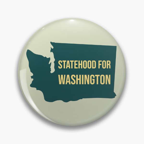 Item preview, Statehood for Washington Retro Minimalist State Map Design designed and sold by Terry Bain.