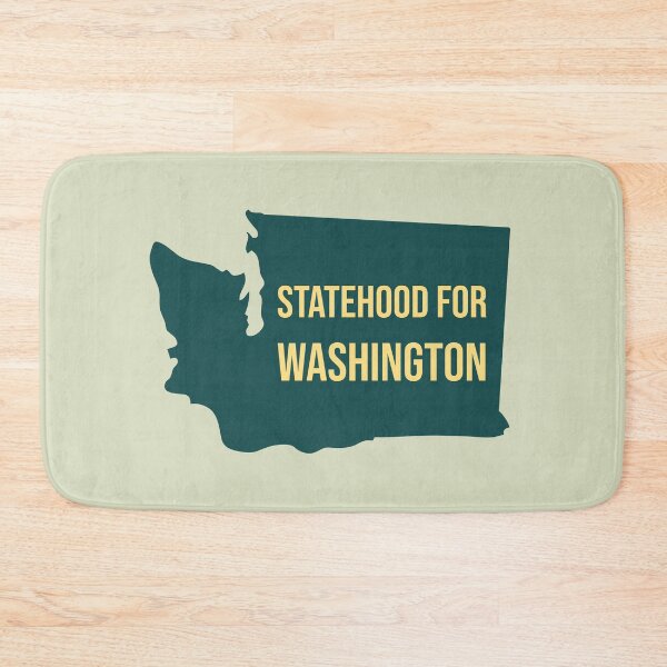 Item preview, Statehood for Washington Retro Minimalist State Map Design designed and sold by Terry Bain.
