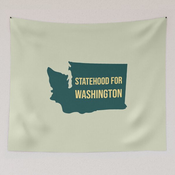 Item preview, Statehood for Washington Retro Minimalist State Map Design designed and sold by Terry Bain.