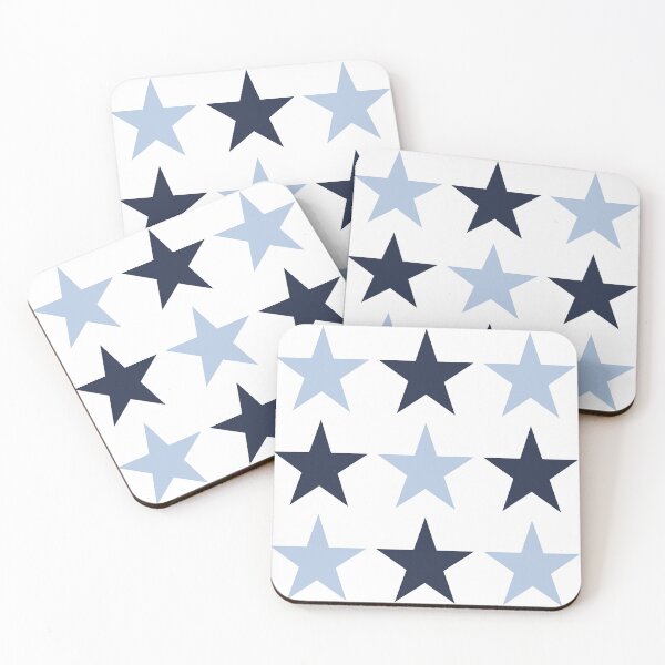 Item preview, Large NAVY BLUE, ALICE BLUE and WHITE STARS  designed and sold by RachelMacht.