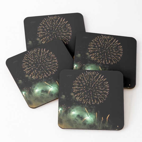 Item preview, Golden Fireworks Bursts Illuminate Night Sky During Festive Celebration and Holiday Firework Display designed and sold by Nmallia.