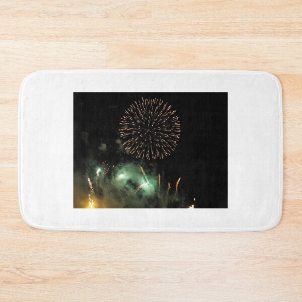 Item preview, Golden Fireworks Bursts Illuminate Night Sky During Festive Celebration and Holiday Firework Display designed and sold by Nmallia.