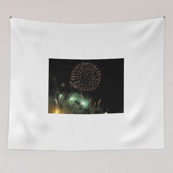 Item preview, Golden Fireworks Bursts Illuminate Night Sky During Festive Celebration and Holiday Firework Display designed and sold by Nmallia.