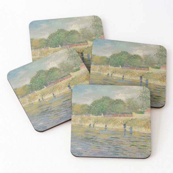 Item preview, Bank of the Seine by Vincent van Gogh: Tranquil Post Impressionist River Scene designed and sold by artofuniverse.