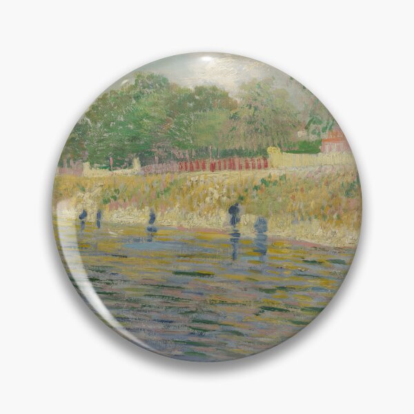 Item preview, Bank of the Seine by Vincent van Gogh: Tranquil Post Impressionist River Scene designed and sold by artofuniverse.