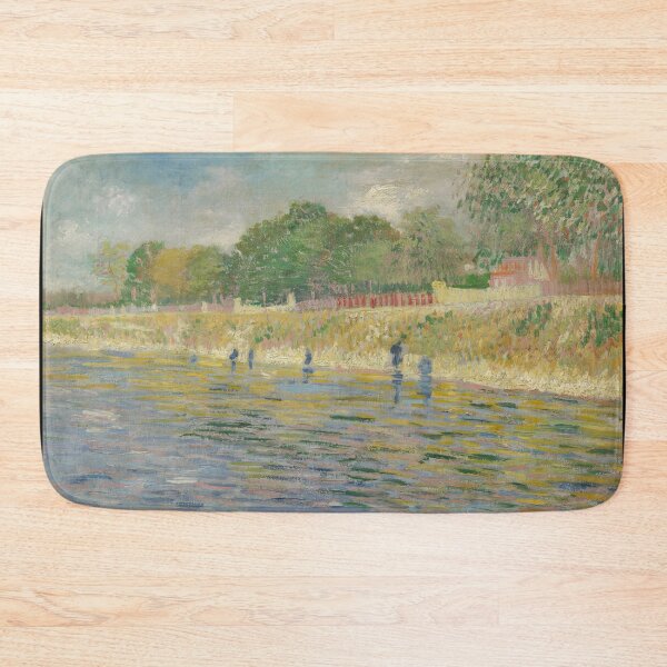Item preview, Bank of the Seine by Vincent van Gogh: Tranquil Post Impressionist River Scene designed and sold by artofuniverse.