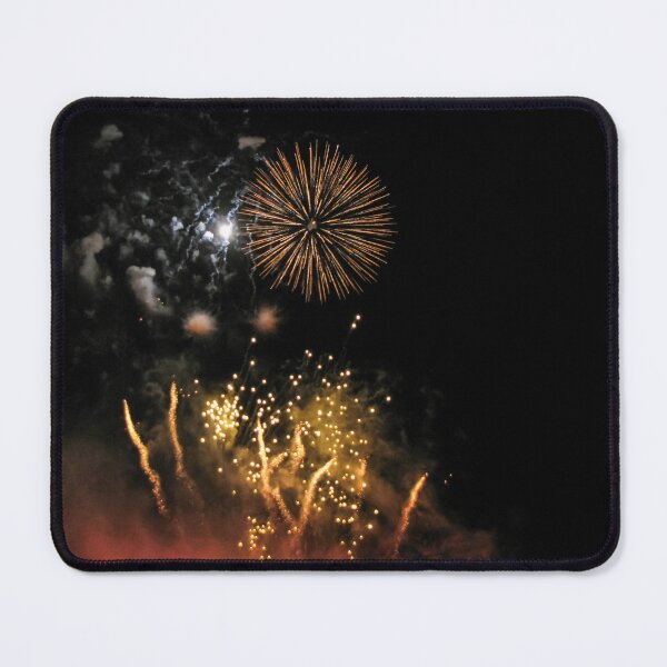 Item preview, Golden Fireworks Bursts Illuminate Night Sky During Festive Celebration and Holiday Firework Display designed and sold by Nmallia.