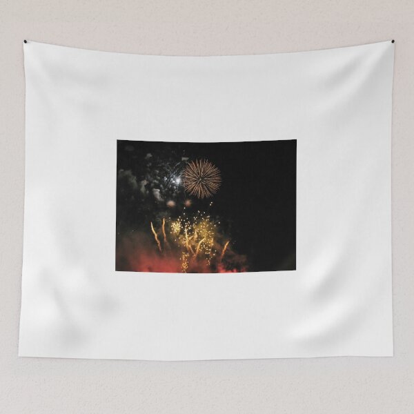 Item preview, Golden Fireworks Bursts Illuminate Night Sky During Festive Celebration and Holiday Firework Display designed and sold by Nmallia.