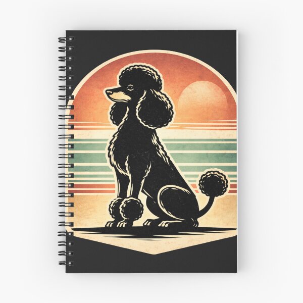 Item preview, Retro Poodle Linocut Sunset Dog Illustration Vintage Groomed Poodle Art designed and sold by ZEBBEDE - Minimal Streetwear .