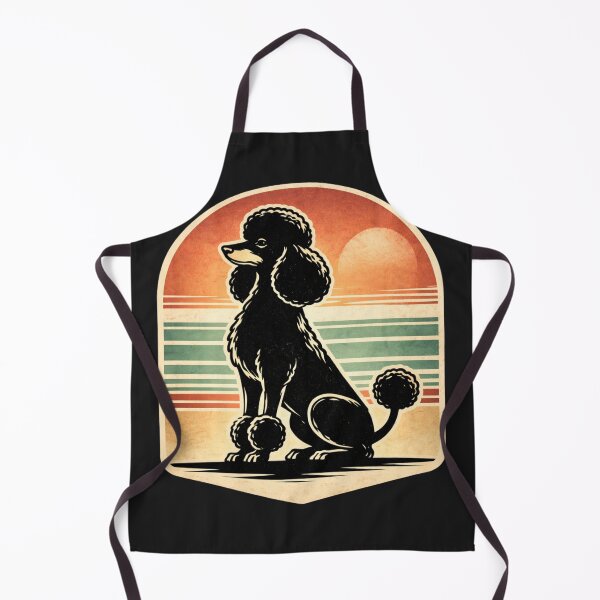 Item preview, Retro Poodle Linocut Sunset Dog Illustration Vintage Groomed Poodle Art designed and sold by ZEBBEDE - Minimal Streetwear .