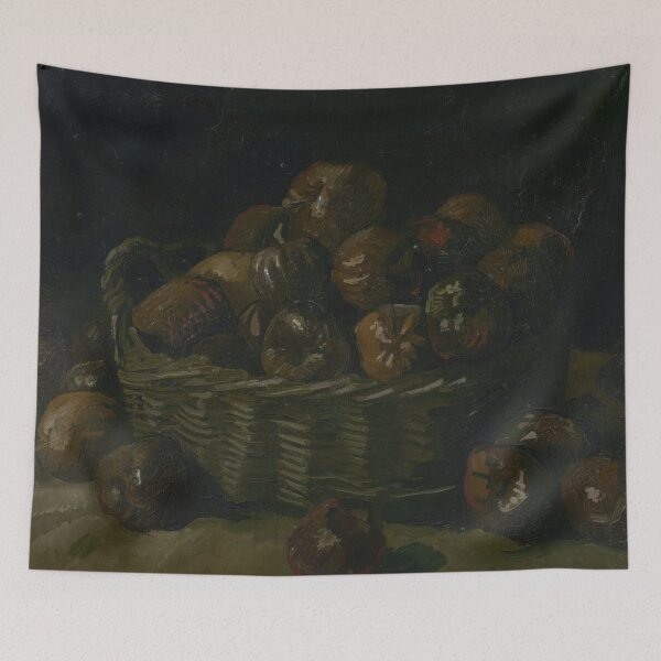 Item preview, Basket of Apples by Vincent van Gogh: Rustic Still Life Fine Art Poster designed and sold by artofuniverse.