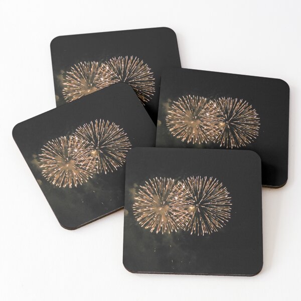 Item preview, Golden Fireworks Bursts Illuminate Night Sky During Festive Celebration and Holiday Firework Display designed and sold by Nmallia.