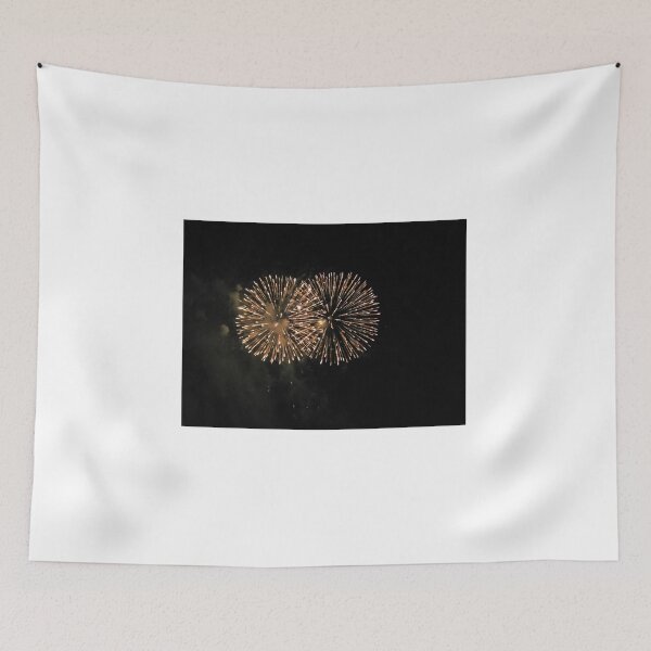 Item preview, Golden Fireworks Bursts Illuminate Night Sky During Festive Celebration and Holiday Firework Display designed and sold by Nmallia.