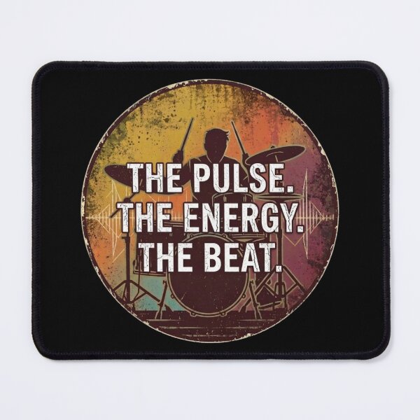 Item preview, Vintage Drummer Silhouette - The Pulse The Energy The Beat Drumming designed and sold by Rhythm Thru Art .