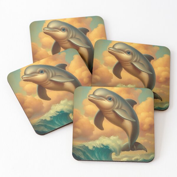Item preview, Dolphin leaping from a wave designed and sold by PetsArt.