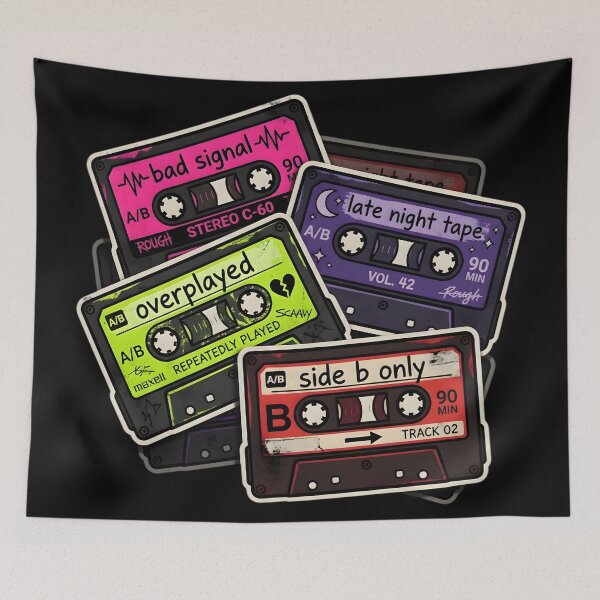 Item preview, Late Night Mixtape Stack designed and sold by ZETORA Studio.