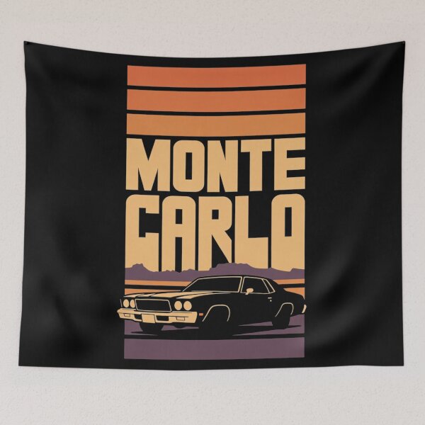 Item preview, Monte Carlo Retro Sunset Classic Muscle Car Graphic Tee designed and sold by TheArtOfCar.