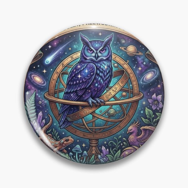 Item preview, The Alchemist’s Owl and Star Chart Sticker designed and sold by KrisGraphic45.
