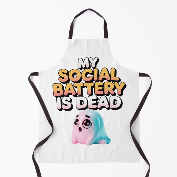 Item preview, Cute Ghost Social Battery Dead - Funny Introvert Sticker designed and sold by IconicWearHub.