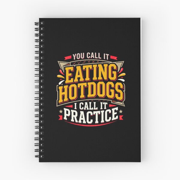 Item preview, You Call It Eating Hotdogs I Call It Practice Funny Hotdog Humor Cartoon Design designed and sold by bilal sibgui.