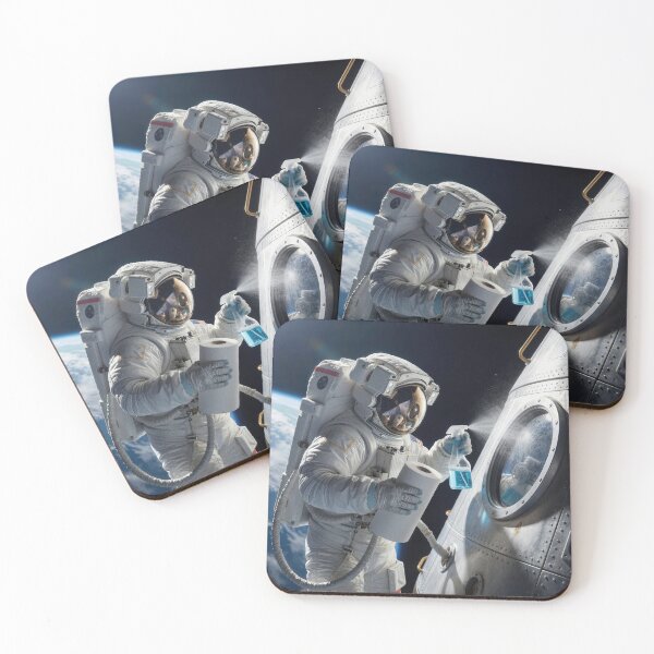 Item preview, Astronaut Cleaning Spacecraft Window designed and sold by Maria Dryfhout.