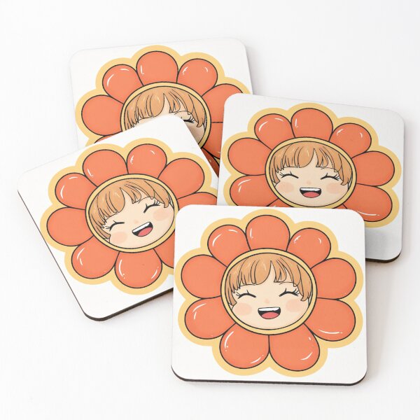 Item preview, Cute Flower Face Sticker  Kawaii Floral Character Art designed and sold by digitalvibe4u.