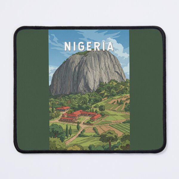 Item preview, Nigeria Illustration Travel Art Vintage designed and sold by KrisSidDesigns.
