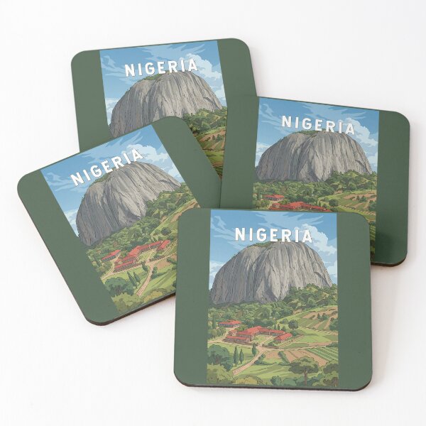 Item preview, Nigeria Illustration Travel Art Vintage designed and sold by KrisSidDesigns.
