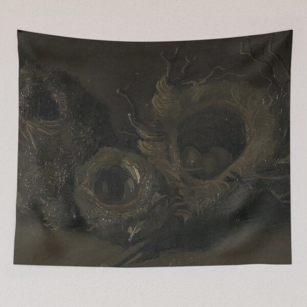 Item preview, Birds Nests by Vincent van Gogh: Rustic Post Impressionist Fine Art Print designed and sold by artofuniverse.