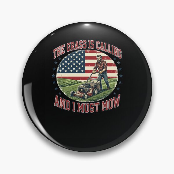 Item preview, The Grass Is Calling Mowing Patriotic Yard designed and sold by snowry.