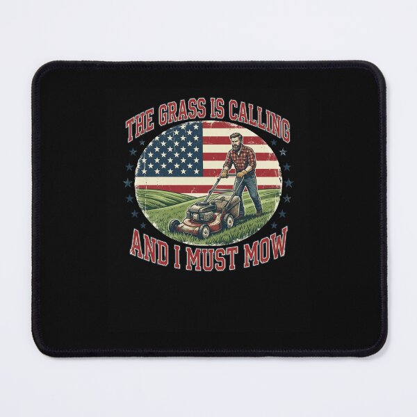 Item preview, The Grass Is Calling Mowing Patriotic Yard designed and sold by snowry.