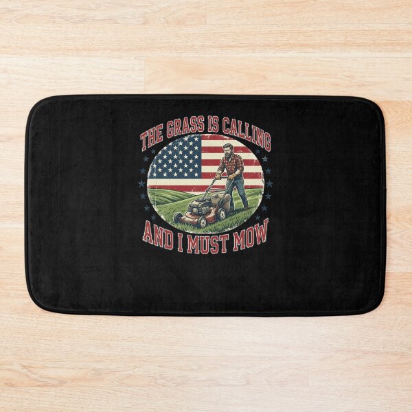Item preview, The Grass Is Calling Mowing Patriotic Yard designed and sold by snowry.