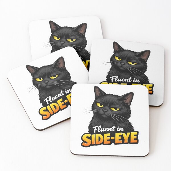 Artikelvorschau, Aufkleber „Fließender Seitenblick Schwarze Katze“ entworfen und verkauft von Gentlestate.