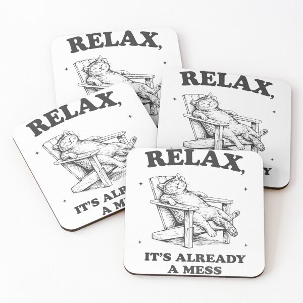 Item preview, Funny Cat Shirt  Relax It’s Already a Mess  Sarcastic Quote Vintage Retro Animal designed and sold by Pattranit56.