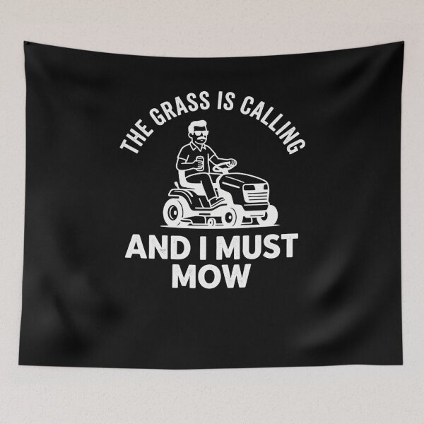 Item preview, The Grass Is Calling I Must Mow Lawnmower Rider designed and sold by snowry.