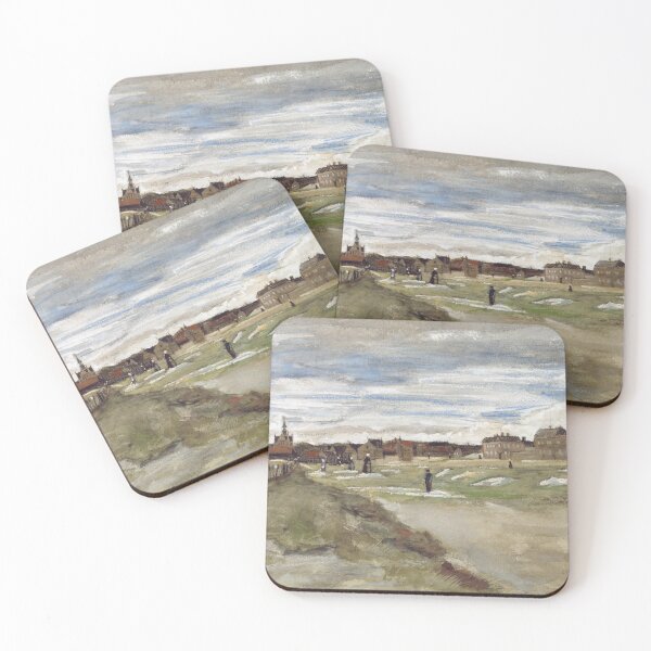 Item preview, Blanchisserie à Scheveningen by Vincent van Gogh: Post Impressionist landscape print designed and sold by artofuniverse.