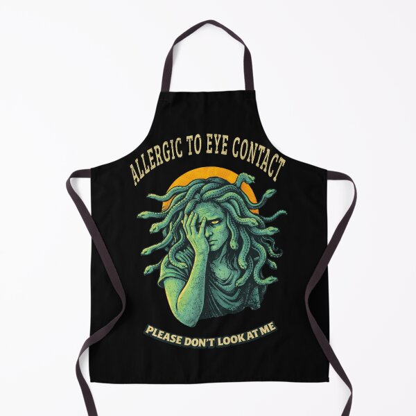Item preview, Allergic to Eye Contact Medusa Shirt – Funny Introvert Social Anxiety Vintage Tee designed and sold by Mythic Ink Studio.