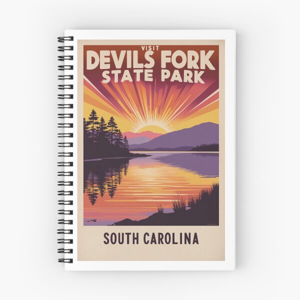 Item preview, Devils Fork State Park Sunset Sticker & Poster designed and sold by bobparduephoto.
