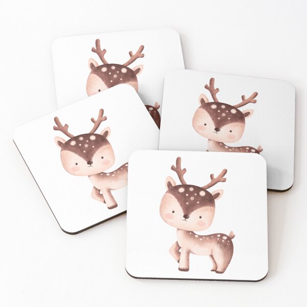 Item preview, Woodland Deer in Spring Nature - Adorable Forest Fawn Watercolor Gift designed and sold by FuzionRaptor.