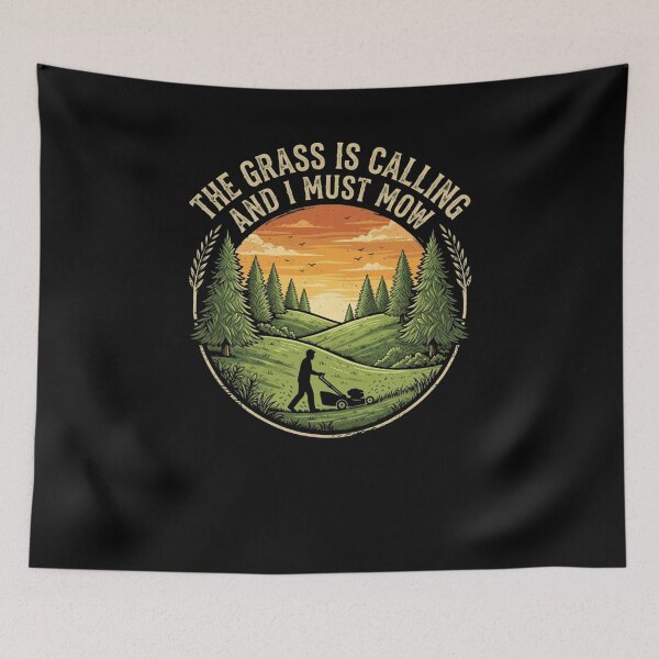 Item preview, Lawn Mowing Duty Calls Gardener Vintage Design designed and sold by snowry.
