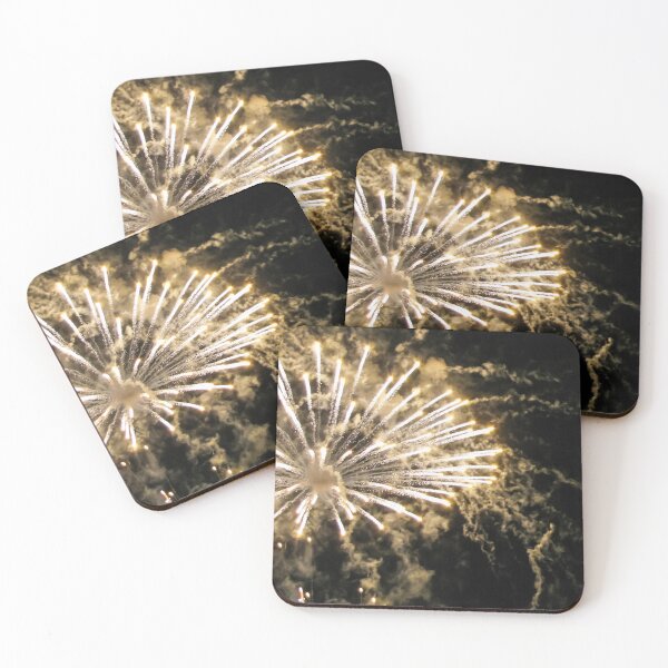 Item preview, Golden Fireworks Bursts Illuminate Night Sky During Festive Celebration and Holiday Firework Display designed and sold by Nmallia.