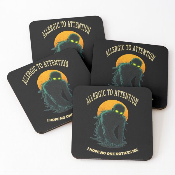 Item preview, Allergic to Attention Shadow Figure Shirt – Funny Introvert Anti Social Tee designed and sold by Mythic Ink Studio.