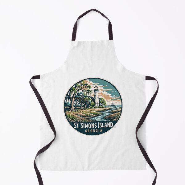 Item preview, St. Simons Island: Coastal Georgia Vintage Illustration designed and sold by CircinusStore.