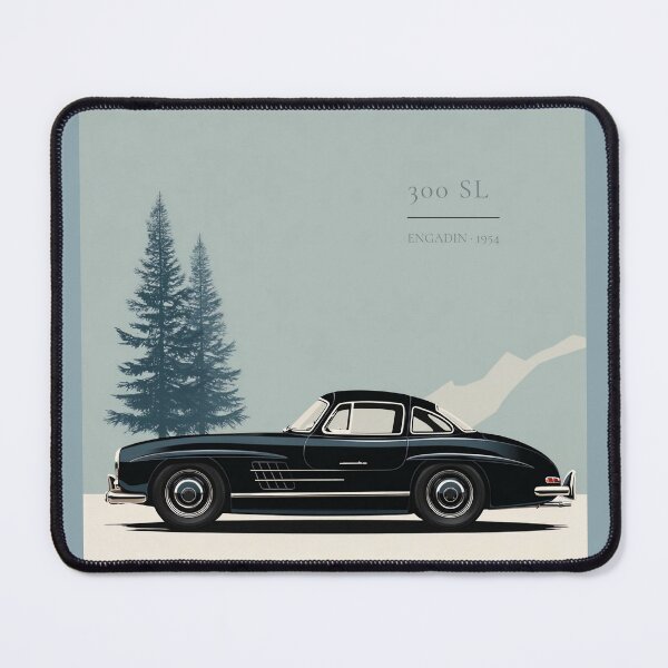 Item preview, German Sports Coupé · Engadin · 1954 | Classic Automotive Art Print designed and sold by BestVarieties.