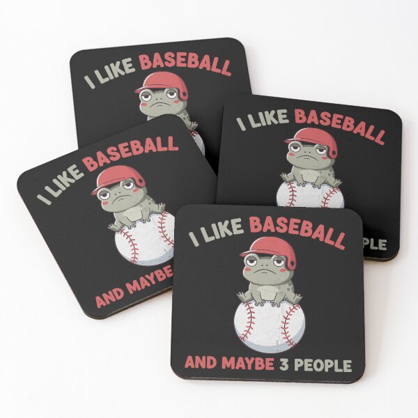 Item preview, I Like Baseball And Maybe 3 People Funny Baseball Frog designed and sold by UniTeeCo.