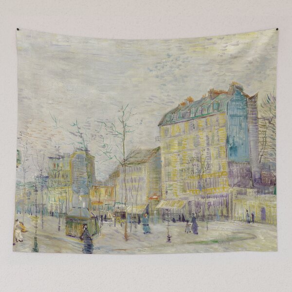 Item preview, Boulevard De Clichy by Vincent van Gogh: Parisian Post Impressionist Cityscape designed and sold by artofuniverse.