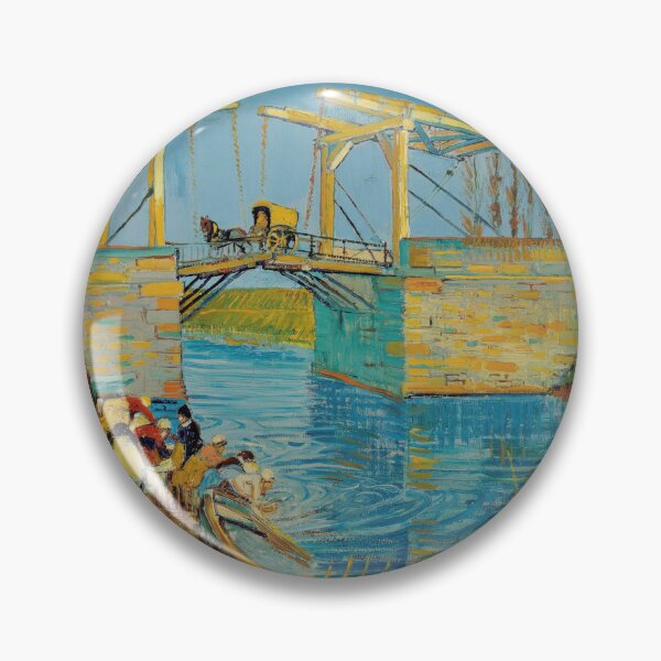Item preview, Bridge at Arles Pont De Langlois by Vincent van Gogh: Riverside Art Poster designed and sold by artofuniverse.