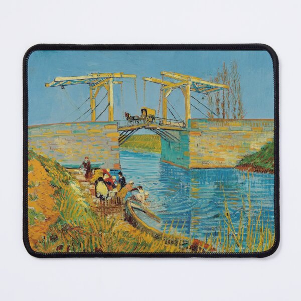 Item preview, Bridge at Arles Pont De Langlois by Vincent van Gogh: Riverside Art Poster designed and sold by artofuniverse.