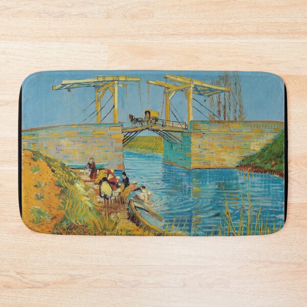 Item preview, Bridge at Arles Pont De Langlois by Vincent van Gogh: Riverside Art Poster designed and sold by artofuniverse.